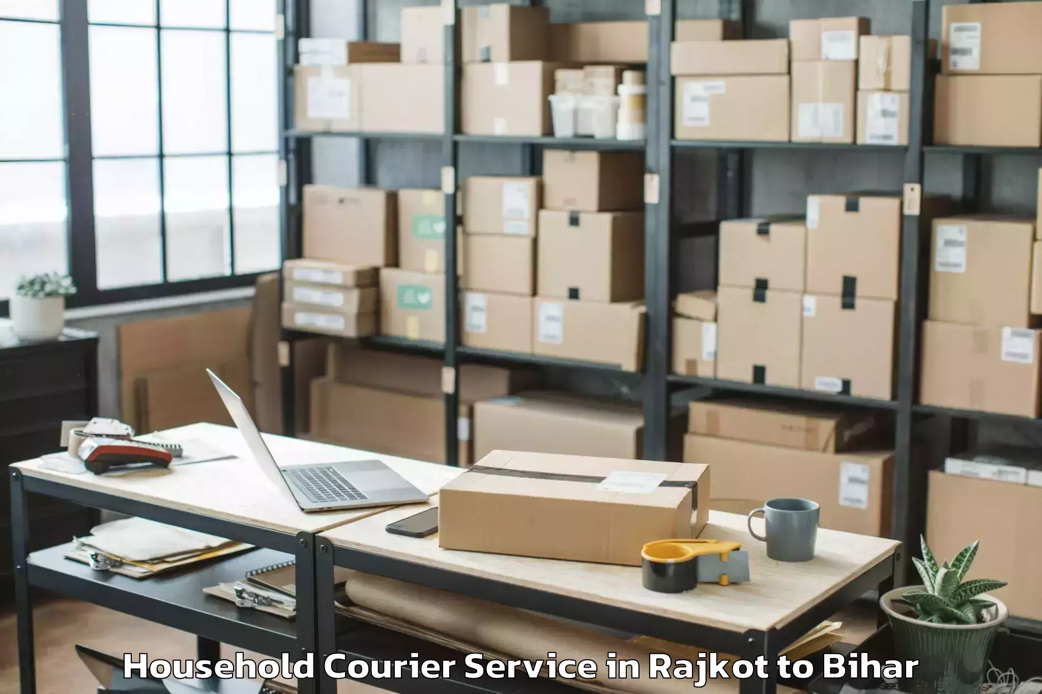 Trusted Rajkot to Surajgarha Household Courier